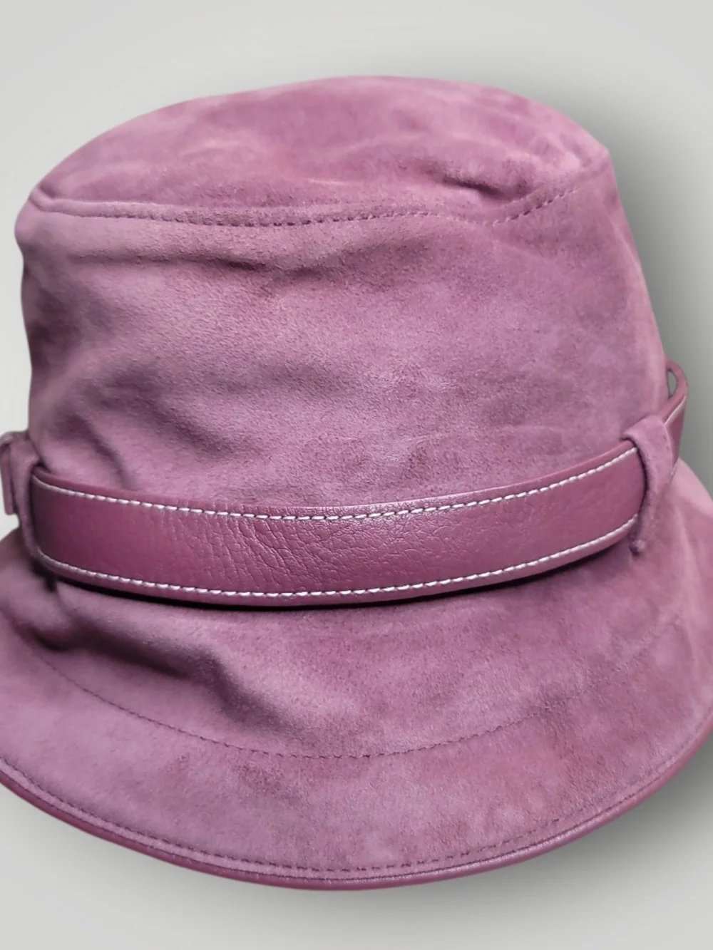 Coach Soho Vintage Suede Buckle Bucket Hat NWT Small